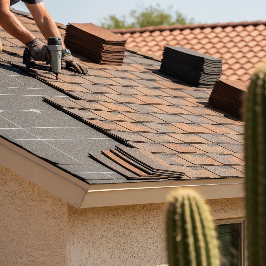 Professional roof shingle installation in San Antonio Texas