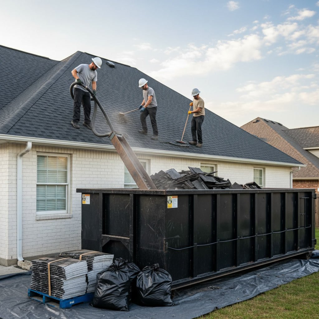Professional roofer inspecting completed metal roof installation in New Braunfels